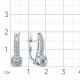 Серьги из белого золота Мастер Бриллиант 05M2-209138-00-00 с бриллиантом