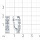 Серьги из белого золота Мастер Бриллиант 05M2-209212-00-00 с бриллиантом