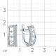 Серьги из белого золота Мастер Бриллиант 05M2-209240-70-00 с бриллиантом