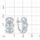 Серьги из белого золота Мастер Бриллиант 05M2-209272-00-00 с бриллиантом
