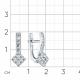 Серьги из белого золота Мастер Бриллиант 05M2-209279-00-00 с бриллиантом