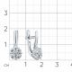 Серьги из белого золота Мастер Бриллиант 05M2-209294-00-00 с бриллиантом