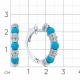 Серьги из белого золота Мастер Бриллиант 05M2-209336-00-38 с бриллиантом и бирюзой