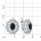 Серьги из белого золота Мастер Бриллиант 05M2-209340-00-02 с бриллиантом и сапфиром