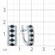 Серьги из белого золота Мастер Бриллиант 05M2-209362-00-02 с бриллиантом и сапфиром