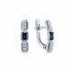 Серьги из белого золота Мастер Бриллиант 05M2-209369-00-02 с бриллиантом и сапфиром