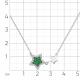 Колье из белого золота Мастер Бриллиант 05M6-260562-00-01 с бриллиантом и изумрудом
