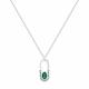 Колье из белого золота Мастер Бриллиант 05M6-260737-99-01 с бриллиантом и изумрудом