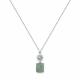 Колье из белого золота Мастер Бриллиант 05M6-260756-00-40 с бриллиантом и аквамарином