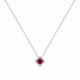 Колье из белого золота Мастер Бриллиант 05M6-260830-00-03 с бриллиантом и рубином