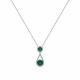Колье из белого золота Мастер Бриллиант 05M6-260840-00-01 с бриллиантом и изумрудом