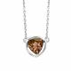 Серебряное колье АЛЬКОР 06-0376/00РТ-00 с раухтопазом