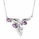 Серебряное колье АЛЬКОР 06-0964/00АМ-00 с аметистом