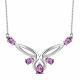 Серебряное колье АЛЬКОР 06-0967/00АМ-00 с аметистом