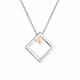 Серебряное колье АЛЬКОР с золотой накладкой и бриллиантом 06-1856/000Б-00