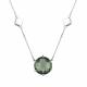 Серебряное колье АЛЬКОР 06-2079/0ЧБК-00 с ювелирным кристаллом