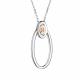 Серебряное колье АЛЬКОР с золотой накладкой и бриллиантом 06-2086/000Б-00