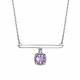 Серебряное колье АЛЬКОР 06-2098/00АМ-00 с аметистом