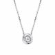 Серебряное колье АЛЬКОР 06-2203/000Б-00 с бриллиантом