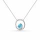 Серебряное колье АЛЬКОР 06-2261/00ГА-00 с агатом