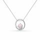 Серебряное колье АЛЬКОР 06-2261/00РК-00 с фианитом и кварцем