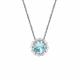 Серебряное колье АЛЬКОР 06-2306/00ТБ-00 с топазом и фианитом
