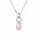 Серебряное колье АЛЬКОР 06-2307/00РК-00 с фианитом и кварцем