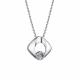 Серебряное колье АЛЬКОР 06-2309/000Б-00 с бриллиантом