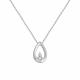 Серебряное колье АЛЬКОР 06-2310/000Б-00 с бриллиантом