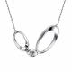 Серебряное колье АЛЬКОР 06-2327/00ГХ-00 с горным хрусталём