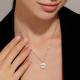 Серебряное колье АЛЬКОР 06-2328/00КЦ-00 с фианитом
