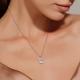 Серебряное колье АЛЬКОР 06-2328/00КЦ-00 с фианитом