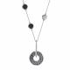 Серебряное колье АЛЬКОР 06-2435/00КЦ-17 с фианитом