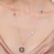 Серебряное колье АЛЬКОР 06-2435/00КЦ-17 с фианитом