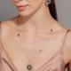 Серебряное колье АЛЬКОР 06-2435/00КЦ-17 с фианитом