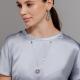 Серебряное колье АЛЬКОР 06-2435/00КЦ-17 с фианитом