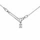 Серебряное колье АЛЬКОР 06-2481/00СВ-00 с фианитом и Swarovski