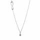 Серебряное колье АЛЬКОР с золотой накладкой и бриллиантом 06-2492/000Б-00