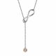 Серебряное колье АЛЬКОР с бриллиантом и золотой накладкой 06-2496/000Б-00