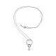 Серебряное колье АЛЬКОР 06-2542/00СВ-00 с фианитом и Swarovski