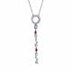 Серебряное колье АЛЬКОР 06-2565/СВ63-00 с Swarovski