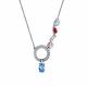 Серебряное колье АЛЬКОР 06-2570/СВ63-00 с Swarovski