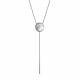Серебряное колье АЛЬКОР 06-2637/00БА-00 с агатом