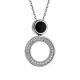 Серебряное колье АЛЬКОР 06-2679/0ЭМ3-00 с фианитом и эмалью
