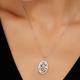 Серебряное колье АЛЬКОР 06-2835/00КЦ-00 с фианитом