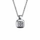Серебряное колье АЛЬКОР 06-2892/000Б-00 с бриллиантом