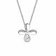 Серебряное колье АЛЬКОР 06-2895/000Б-00 с бриллиантом