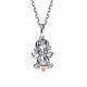Серебряное колье АЛЬКОР 06-2902/000Б-00 с бриллиантом
