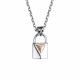 Серебряное колье АЛЬКОР с золотой накладкой и бриллиантом 06-2907/000Б-00