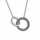 Серебряное колье АЛЬКОР 06-2947/00КЦ-17 с фианитом